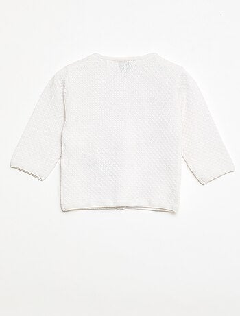 Gilet en point mousse uni