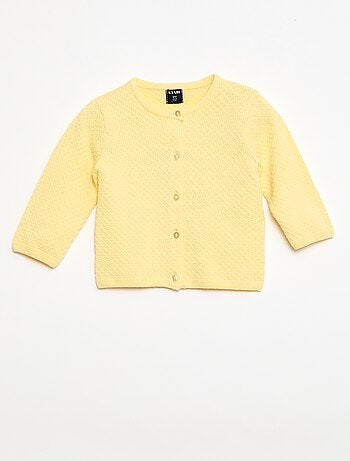 Gilet en point mousse uni