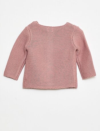 Gilet en point mousse