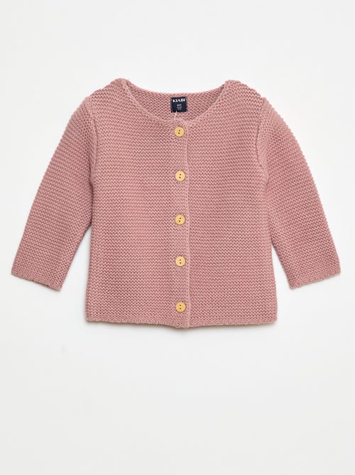 Gilet en point mousse - Kiabi