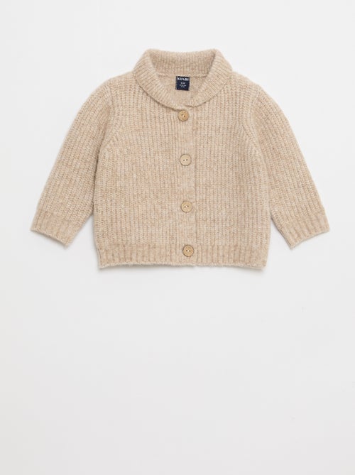 Gilet épais à col châle - Kiabi