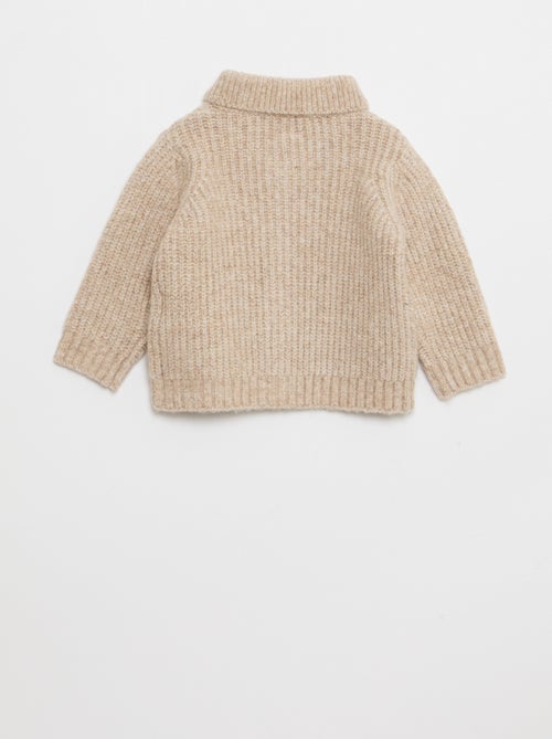 Gilet épais à col châle - Kiabi