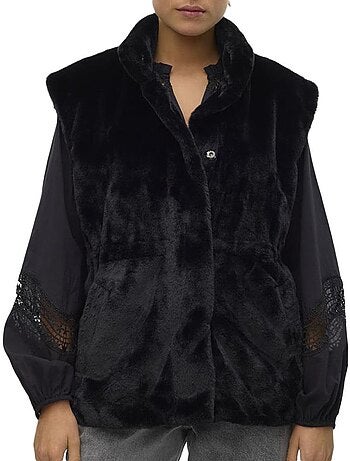 Gilet Fausse Fourrure Femme Vero Moda