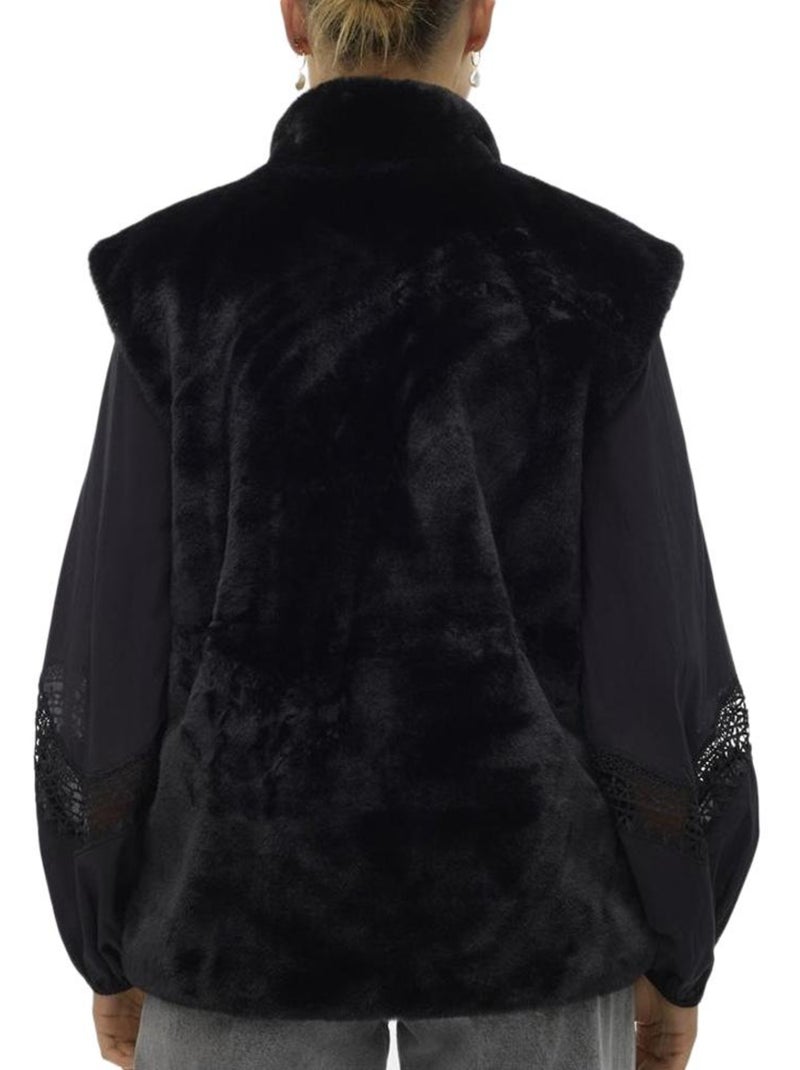 Gilet Fausse Fourrure Femme Vero Moda Noir - Kiabi