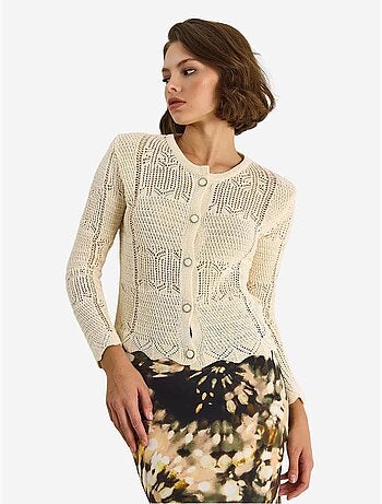 Gilet fin en maille luci avec fermeture à boutons lucci