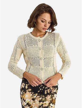 Gilet fin en maille luci avec fermeture à boutons lucci