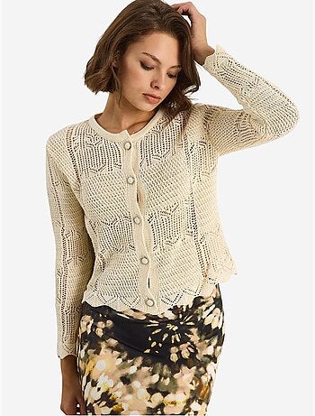 Gilet fin en maille luci avec fermeture à boutons lucci