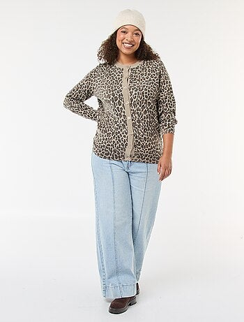 Gilet fin imprimé léopard