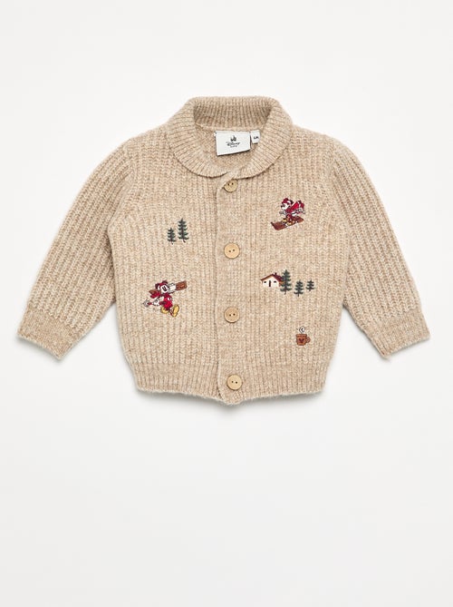 Gilet forme cardigan 'Mickey' 'Disney' avec broderies - Kiabi