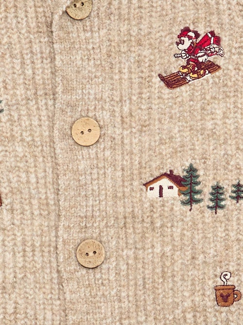 Gilet forme cardigan 'Mickey' 'Disney' avec broderies - Kiabi