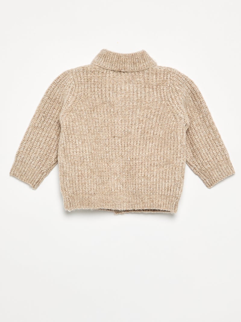 Gilet forme cardigan 'Simba' 'Disney' avec broderies Beige - Kiabi