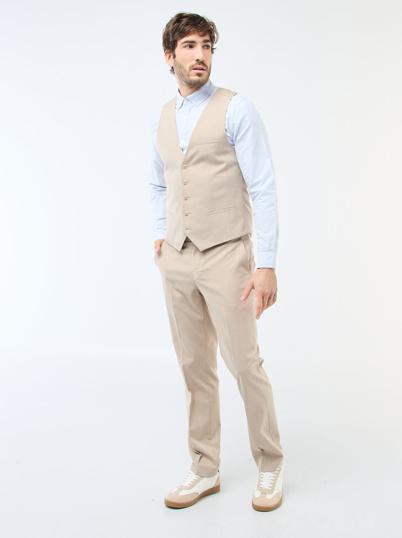 Gilet 'garçon de café' Beige - Kiabi