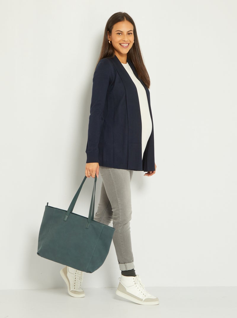 Gilet grossesse fluide bleu marine - Kiabi