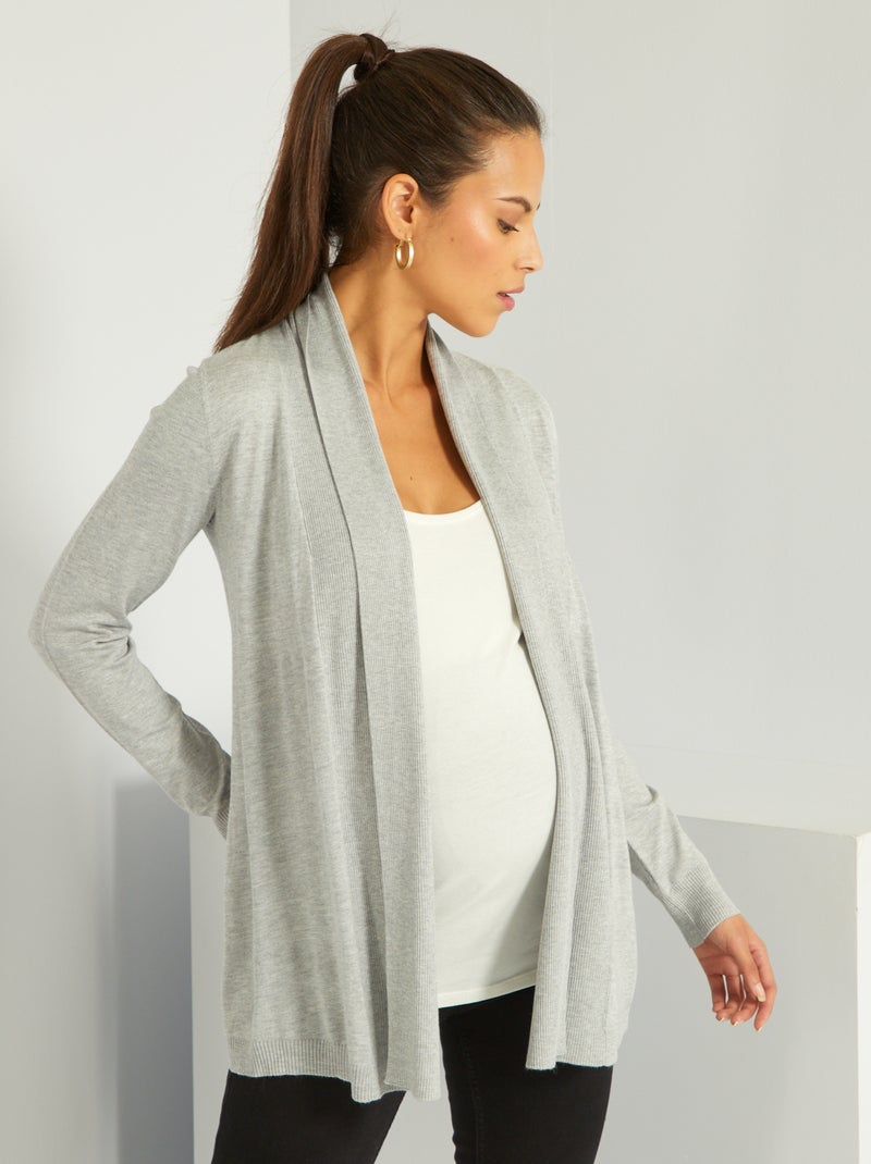 Gilet grossesse fluide Gris clair - Kiabi