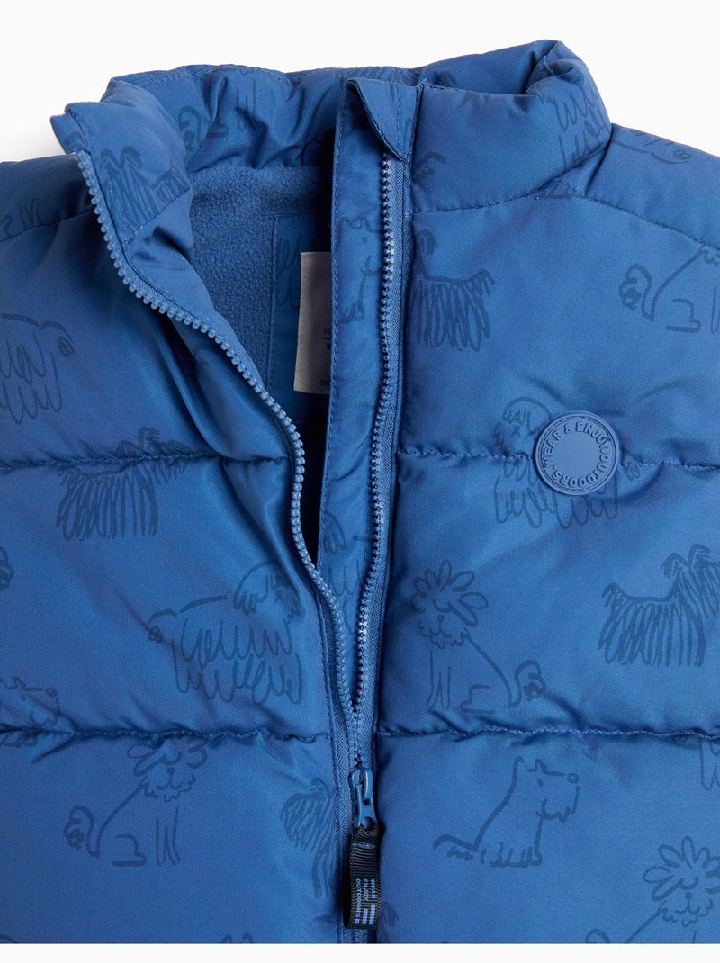 Gilet imprimé, mo fashion Bleu - Kiabi