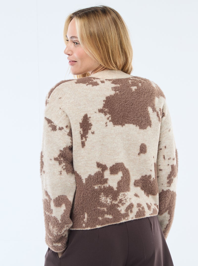 Gilet imprimé vache Marron - Kiabi