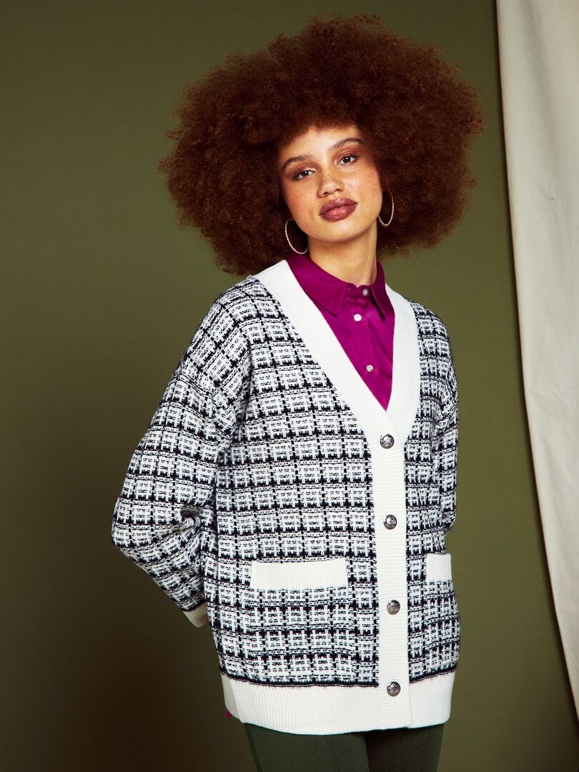 Gilet Chaud Kiabi - Taille S/M - Blanc Cassé - Léger à Pois - Neuf Sans étiquettes - Pour Femme