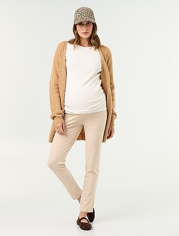 Gilet long de maternité en mohair mélangé