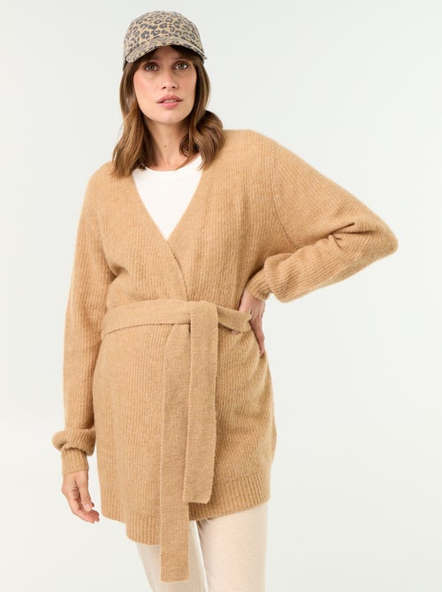 Gilet long de maternité en mohair mélangé - Kiabi Gilet long de maternité en mohair mélangé - Kiabi
