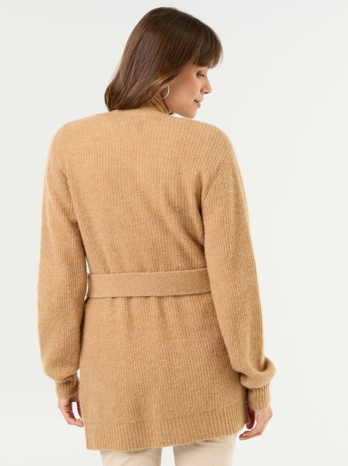 Gilet long de maternité en mohair mélangé - Kiabi Gilet long de maternité en mohair mélangé - Kiabi