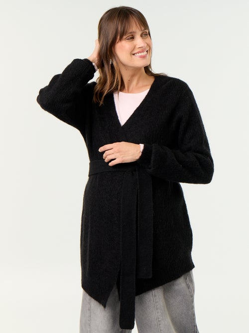 Gilet long de maternité en mohair mélangé - Kiabi Gilet long de maternité en mohair mélangé - Kiabi