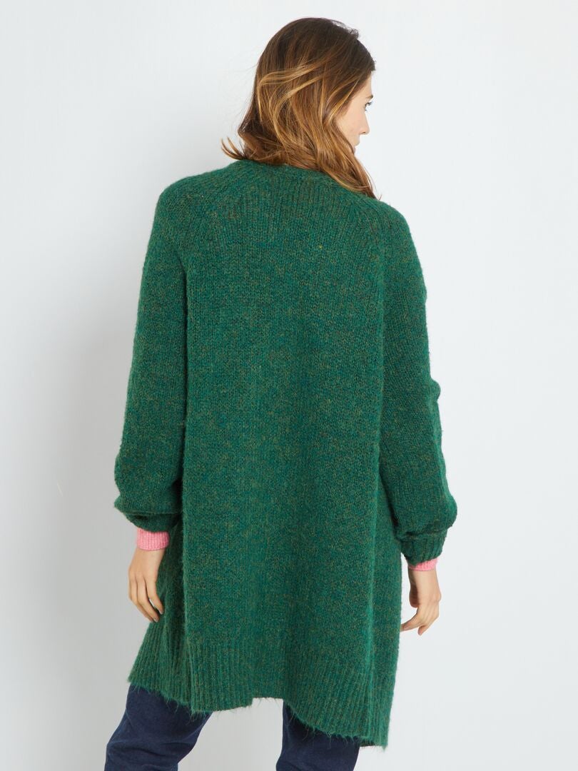gilet vert femme laine
