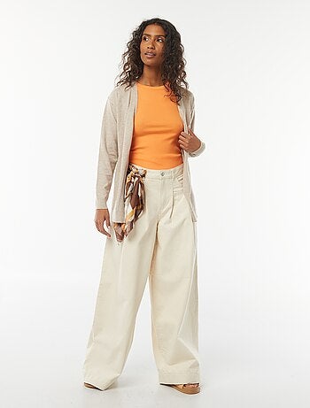 Gilet long en maille fine