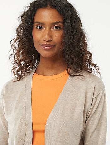 Gilet long en maille fine