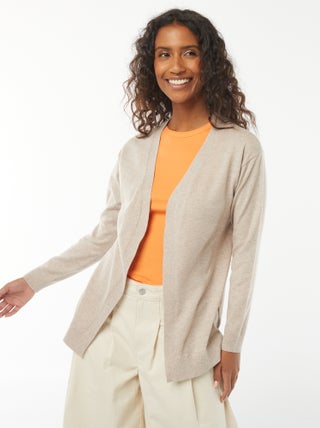Gilet long en maille fine