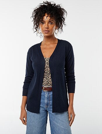 Gilet long en maille fine