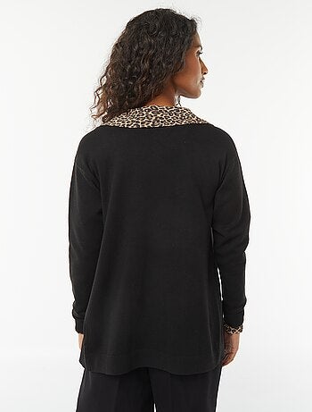 Gilet long en maille fine