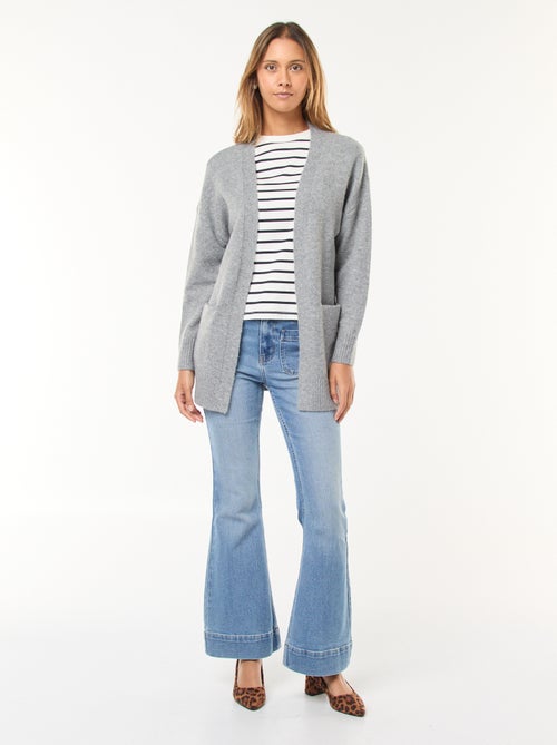 Gilet long ouvert - Kiabi