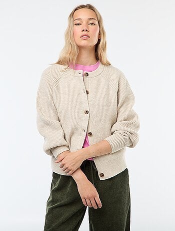 Gilet maille grosse jauge