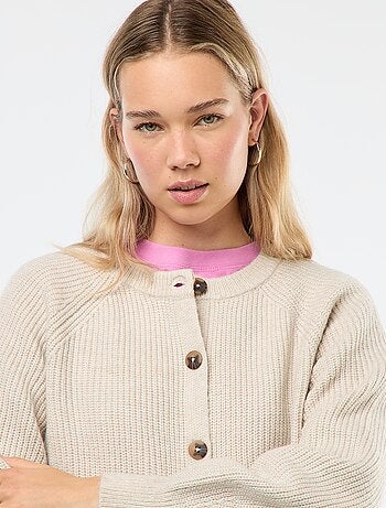 Gilet maille grosse jauge