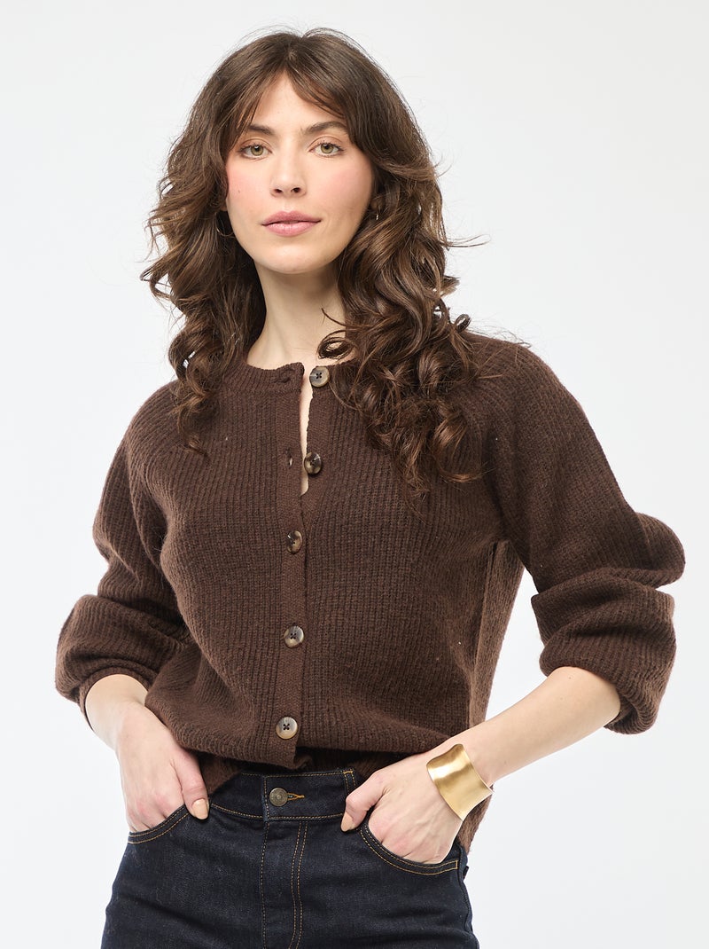 Gilet maille grosse jauge