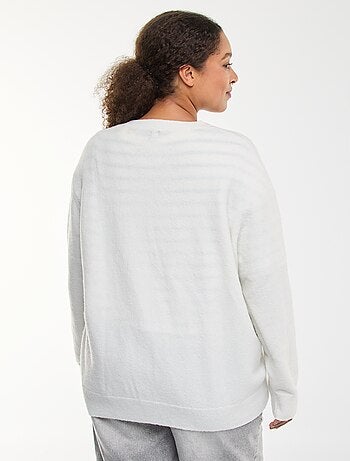 Gilet maille moulinée à boutons rétro