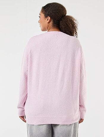 Gilet maille moulinée à boutons rétro