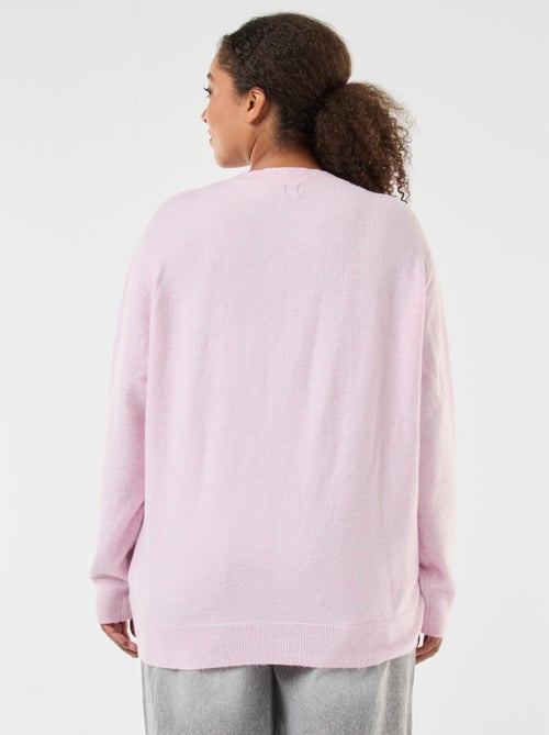 Gilet maille moulinée à boutons rétro - Kiabi