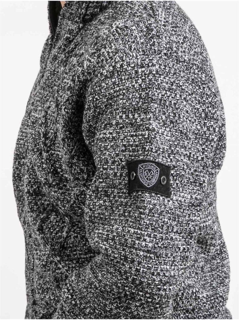 Gilet maille zippé lacido Gris foncé - Kiabi