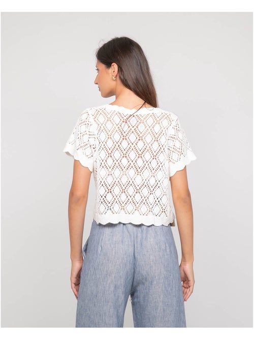 Gilet manches courtes crocket kachou - Kiabi Gilet manches courtes crocket kachou - Kiabi