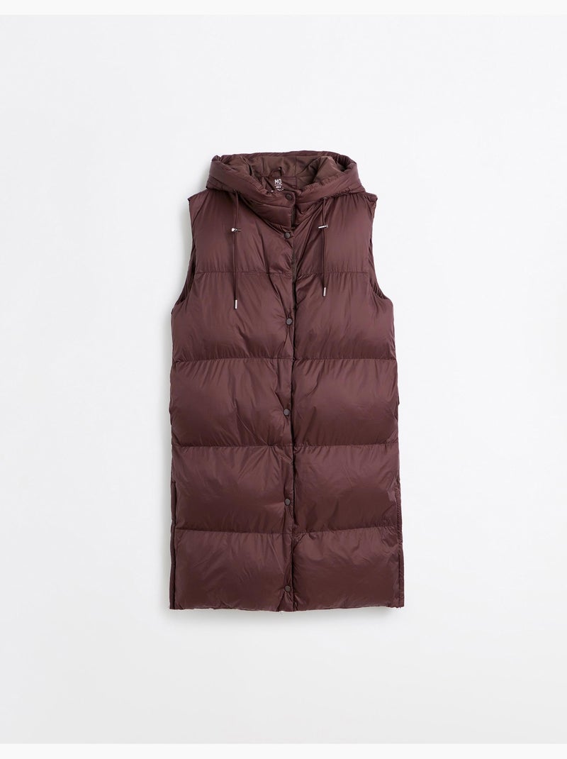 Gilet matelassé à capuche, mo fashion Marron - Kiabi