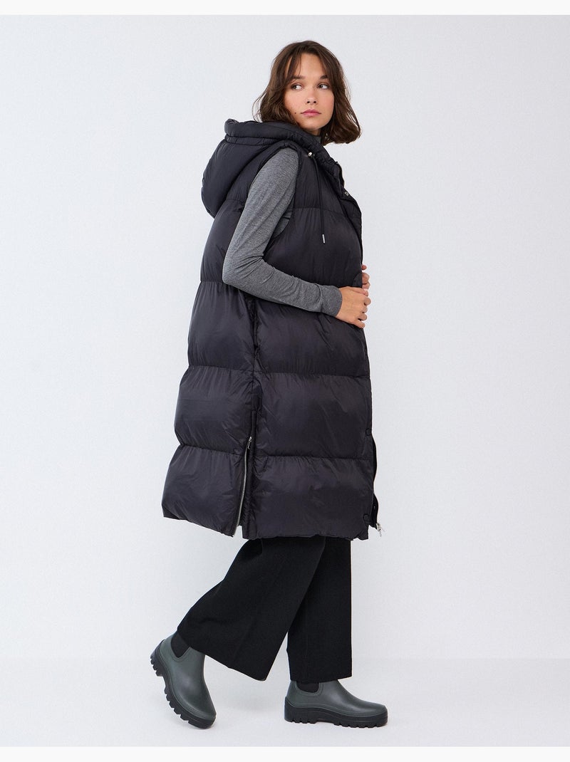 Gilet matelassé à capuche, mo fashion Noir - Kiabi
