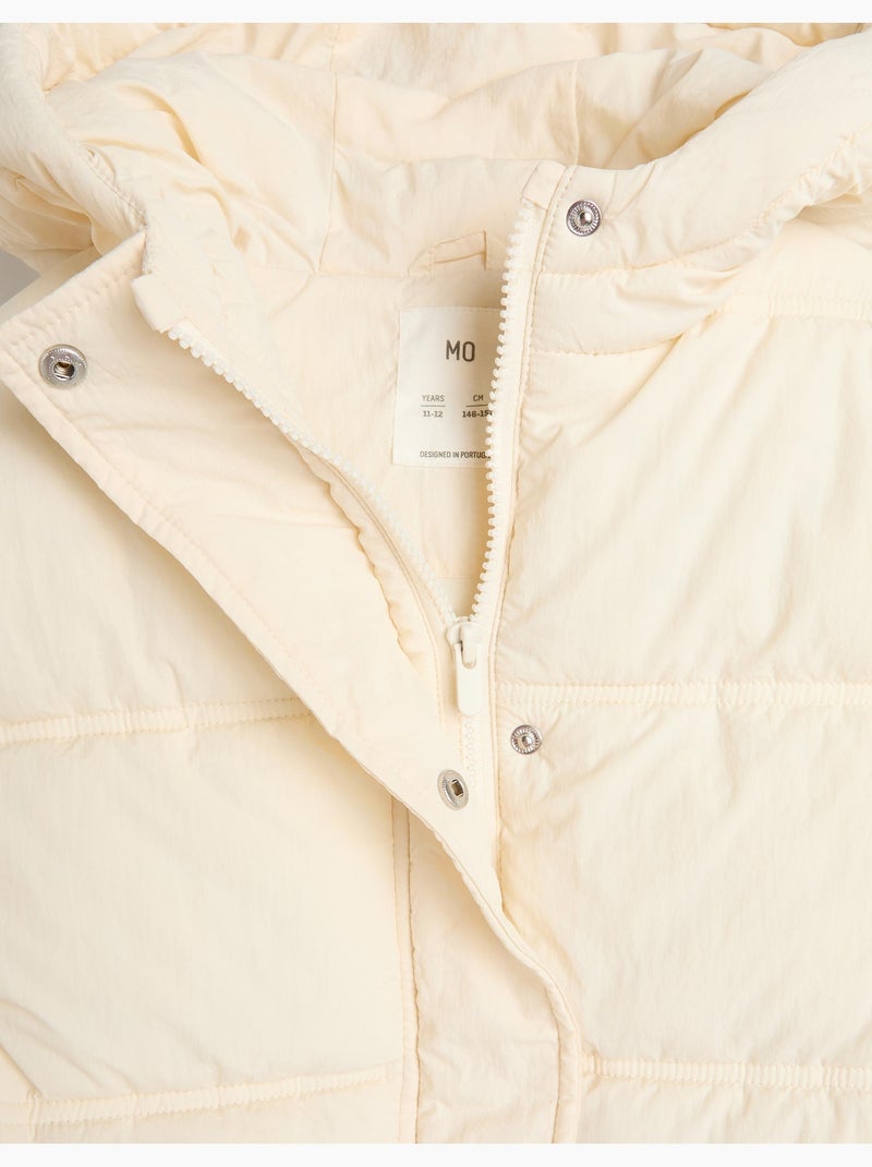 Gilet matelassé avec capuche, mo fashion Beige - Kiabi