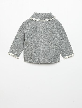 Gilet met contrasterende fantasieboorden