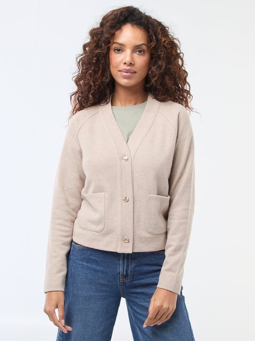 Gilet met goudkleurige knoopsluiting - Kiabi