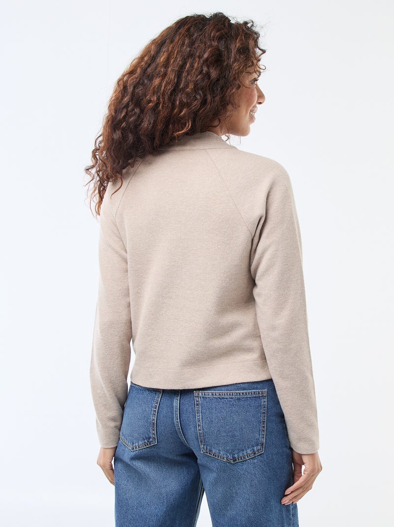 Gilet met goudkleurige knoopsluiting Bruin - Kiabi