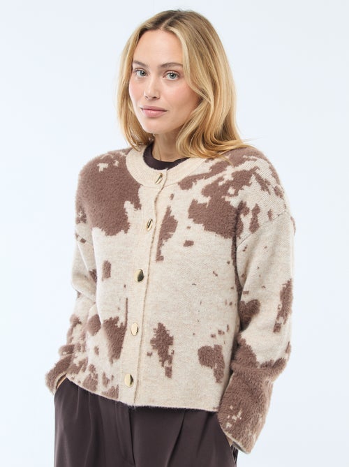 Gilet met koeienprint - Kiabi