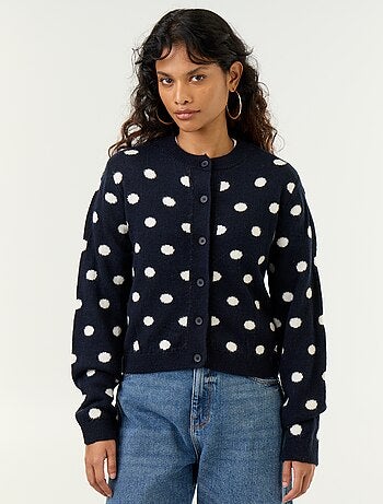 Gilet met stippen en lange mouwen