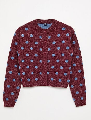 Gilet met stippen en lange mouwen
