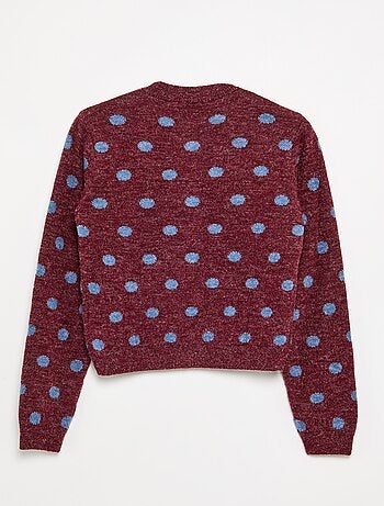 Gilet met stippen en lange mouwen